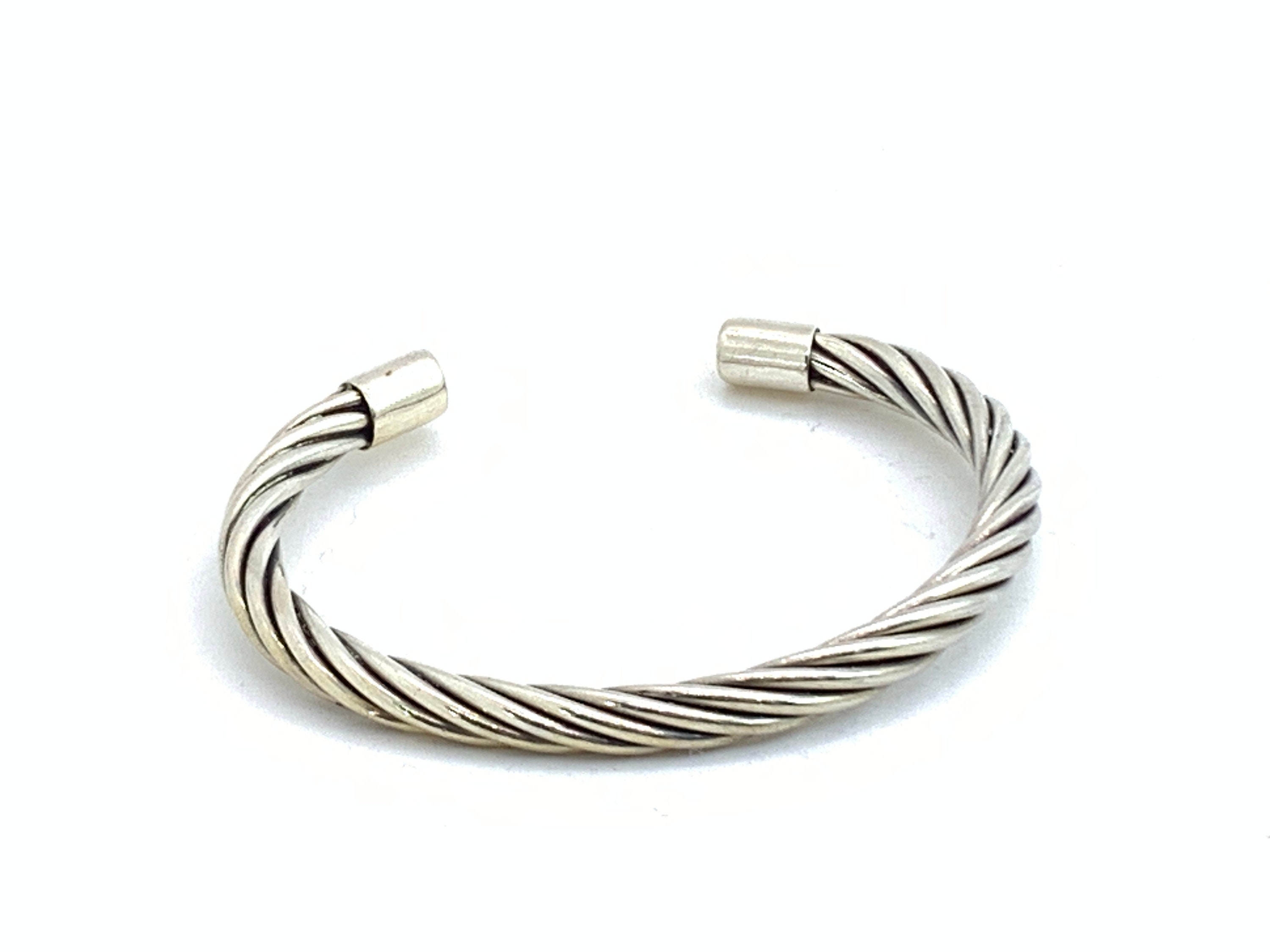 Sterling Silver Twisted Cuff Bracelet - Etsy