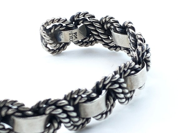 Sterling Silver Braided Cuff Bracelet - image 3