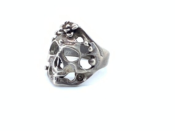 Sterling Silver Mexico Skull Ring - image 2
