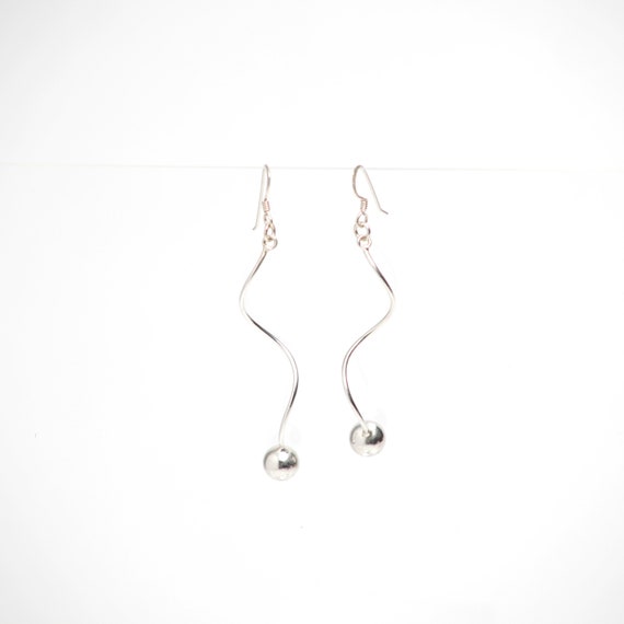 Sterling Silver Modern Design Earrings