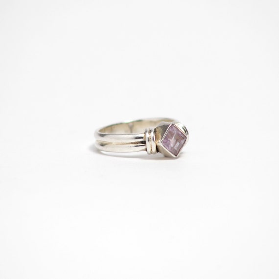 Sterling Silver Ring With Purple Amethyst - image 3