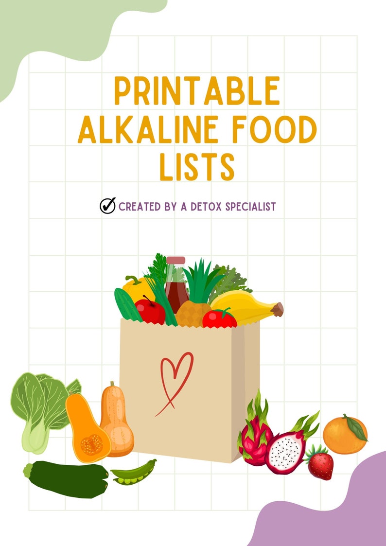 Alkaline Food List I Printable to Do Guide I Wellness Guide I - Etsy ...