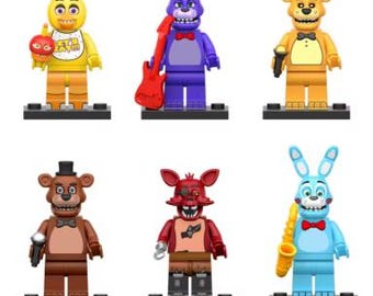 Mini Bricks Bonnie figure Building Block Games Figure Chica Foxy Bear Freddy Fazbear 6pc set