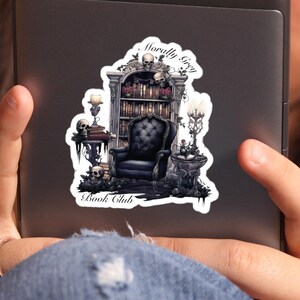 Morally Grey book club Kiss-Cut Stickers, Unique Gothic Book Nook gift, Best gift for book club friends