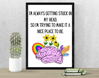 Printable, Quotes Print, Mental Health Art, Instant Download, Digital Print, Mental Health Custom Printable