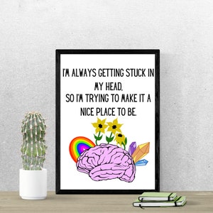 Printable, Quotes Print, Mental Health Art, Instant Download, Digital Print, Mental Health Custom Printable