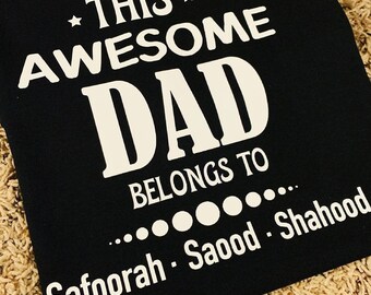 Camiseta personalizada para papá, camiseta personalizada para papá, camiseta para el día del padre, camiseta para papá, camiseta personalizada para papá, regalo para papá, regalo personalizado para el día del padre, camiseta para papá