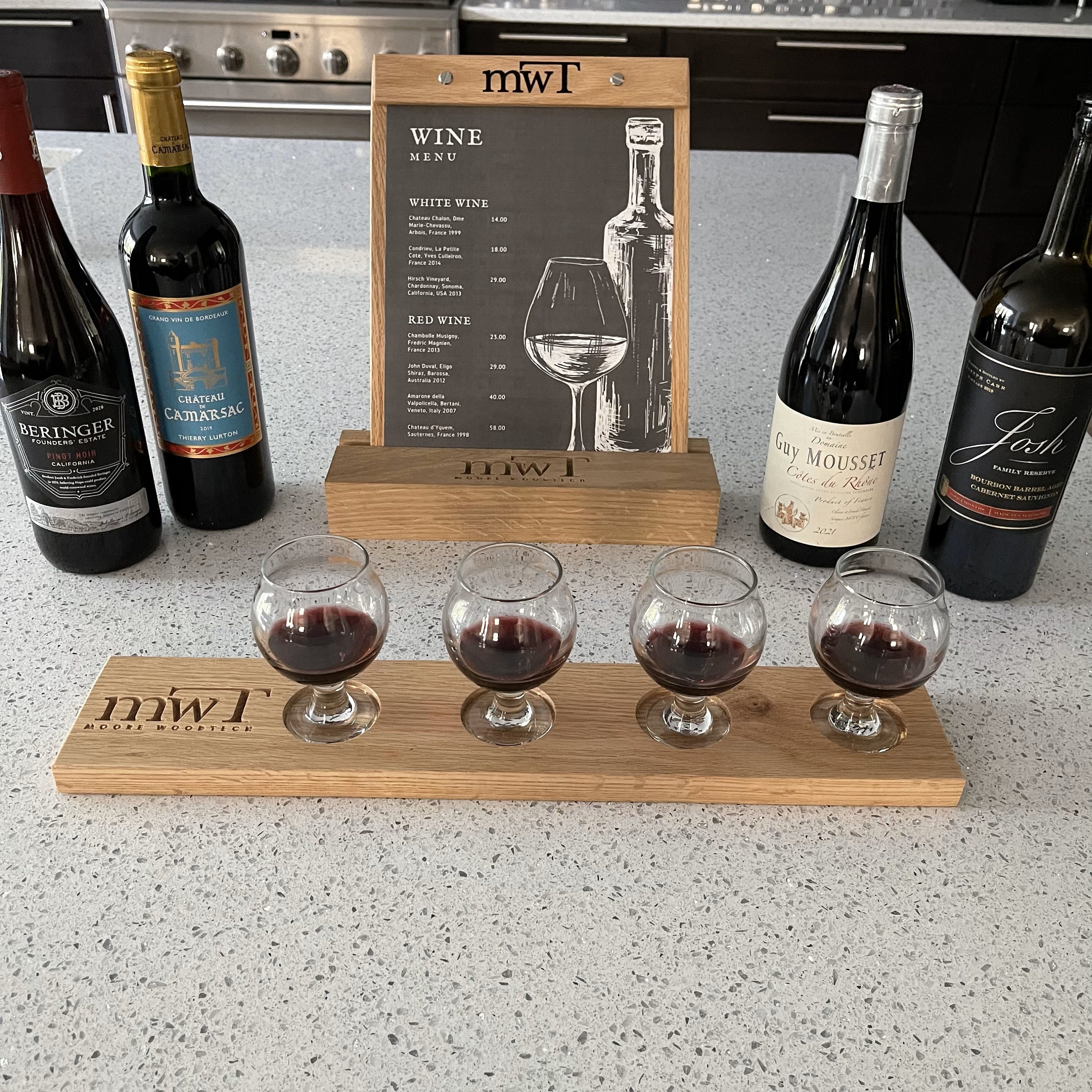 Custom Logo Wine Flight Board With Glasses | Beer Flight Board ...