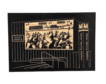Silver Spring Metro Station with Penguin Mural