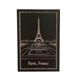 Customized Paris Wall Art | Eiffel Tower Carving | Personalized Wood Carving | Modern Wall Decor