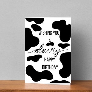 Cow Birthday Card, Printable Birthday Card, Pun Birthday Card, Instant Download Card, Funny Birthday Card