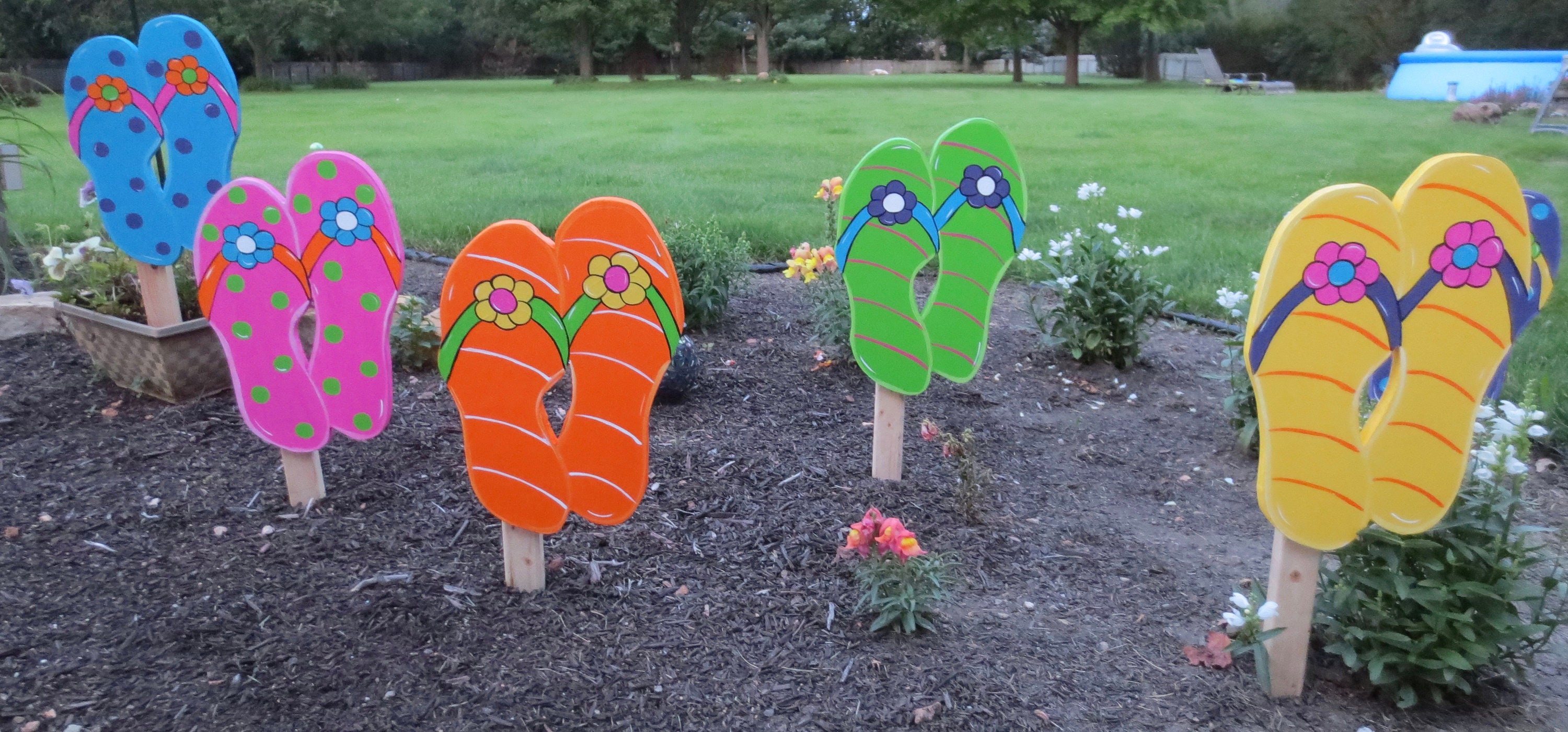 FLIP FLOP SANDAL Wood Outdoor Yard Art, Garden Lawn Decor - Etsy