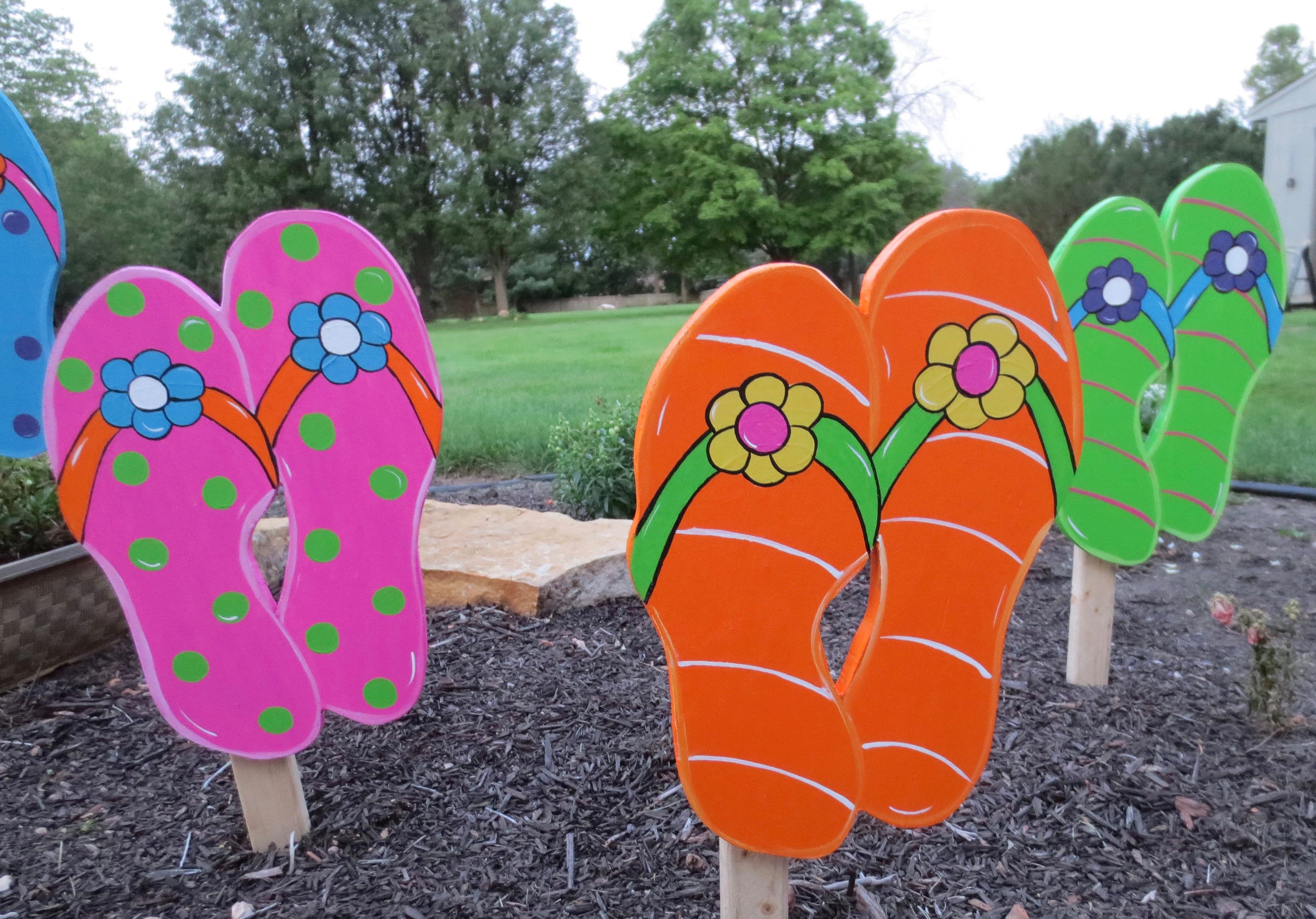FLIP FLOP SANDAL Wood Outdoor Yard Art, Garden Lawn Decor - Etsy