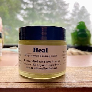 Healing salve, herbal balm, botanically infused, handcrafted salve
