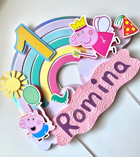 Cake Topper Peppa Pig Etsy