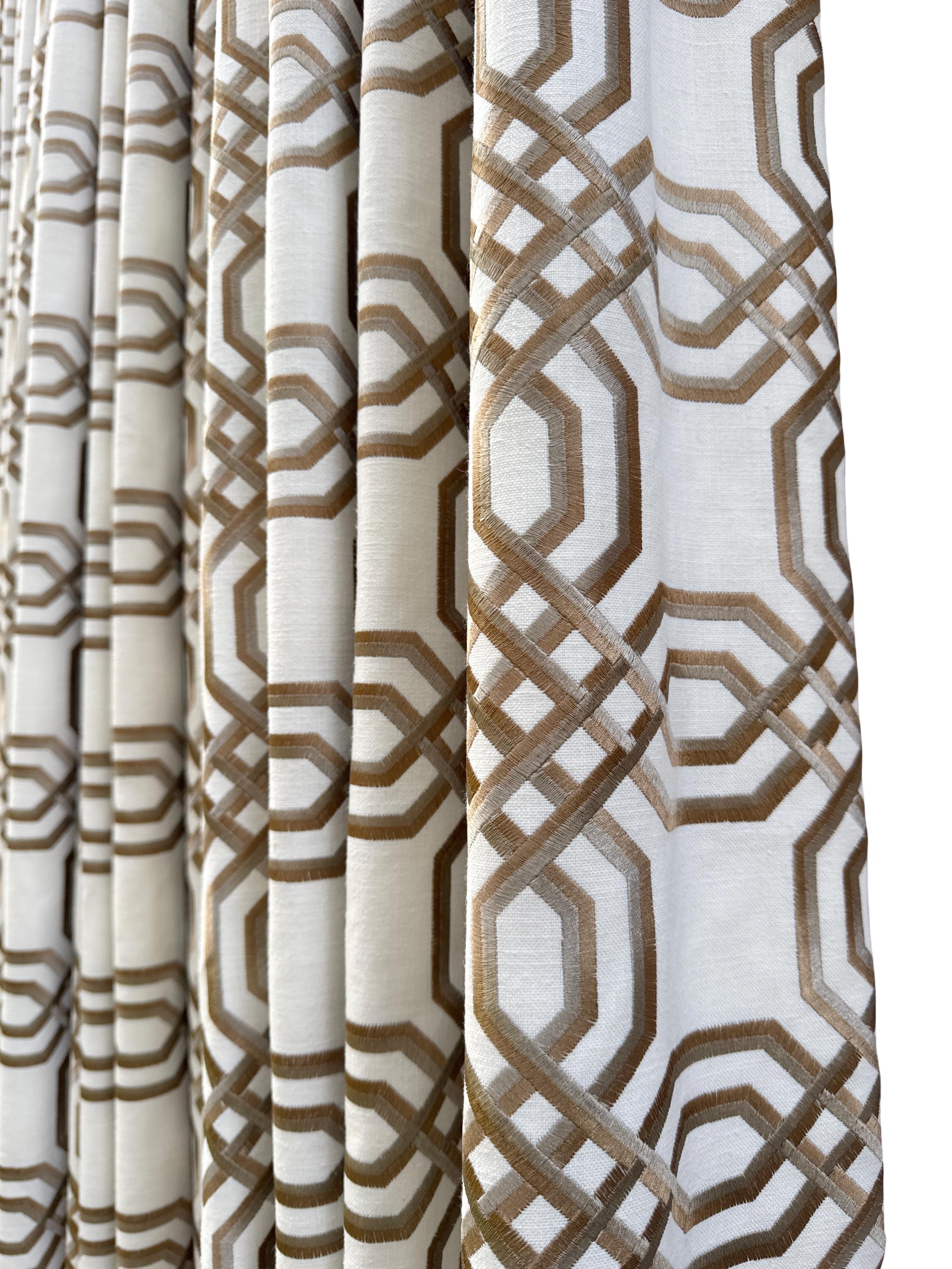 Custom Drapery Panels – Set of 4 Lined Curtains | Gold & Silver ...
