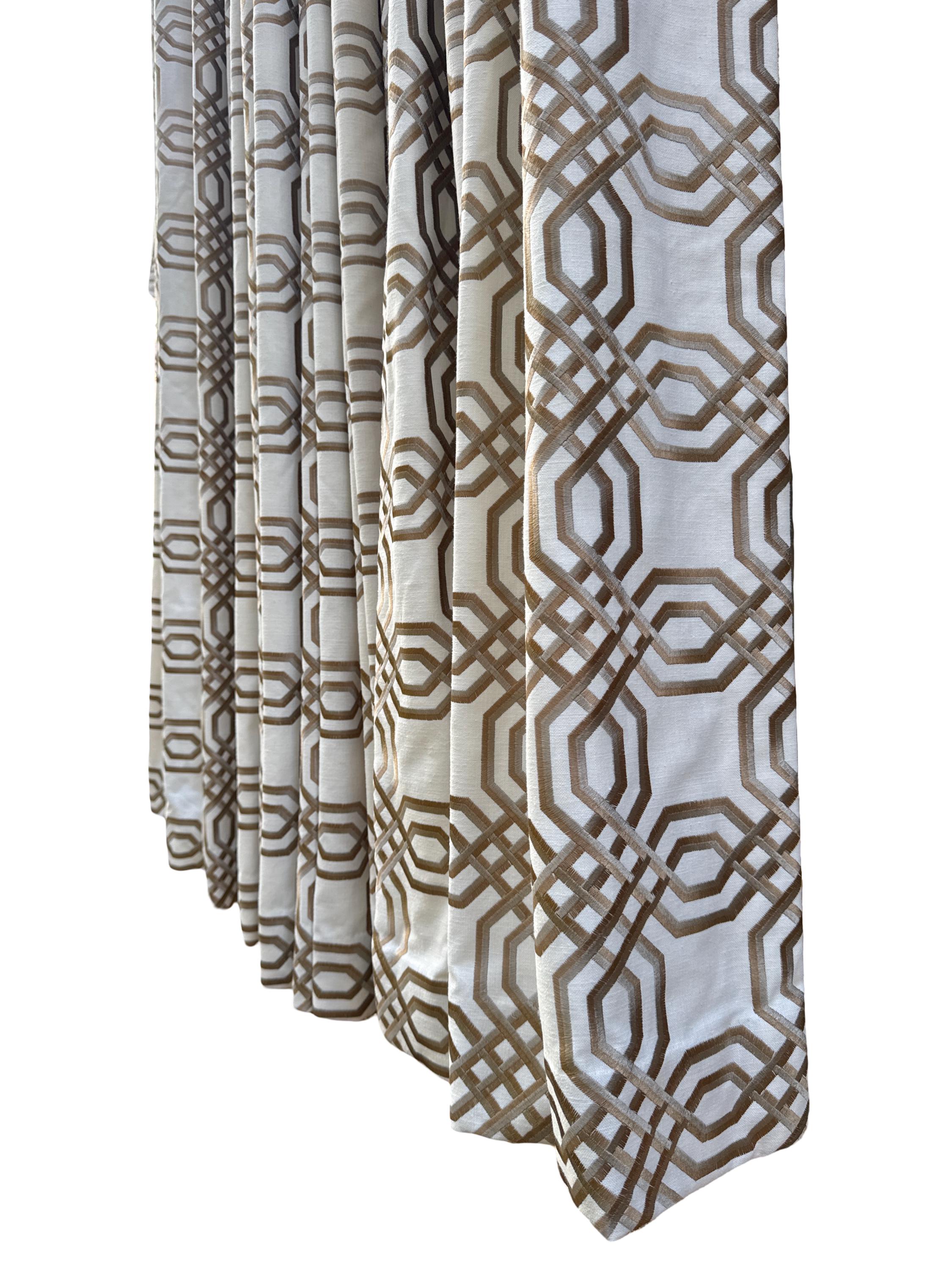 Custom Drapery Panels – Set of 4 Lined Curtains | Gold & Silver ...