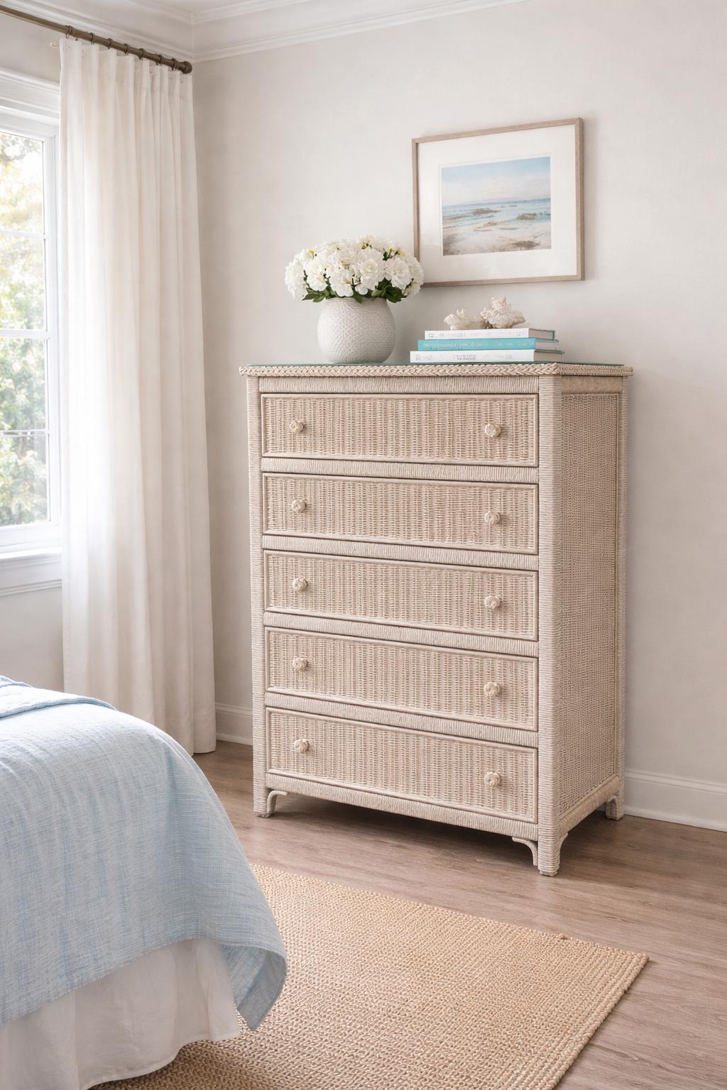 grey wicker dresser David Francis main image 1