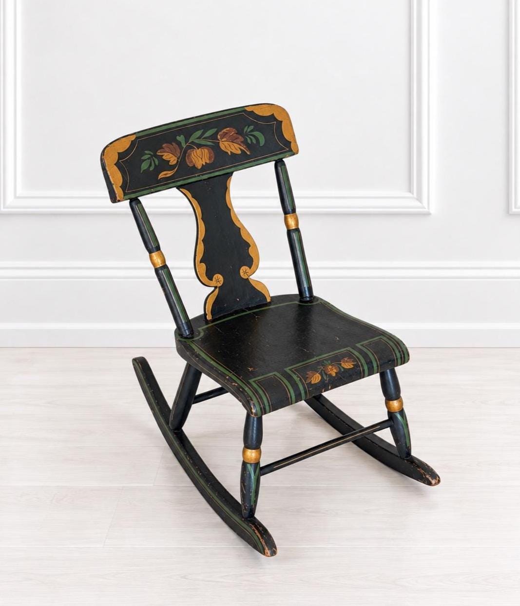Child's Rocking Chair Black Vintage - Etsy