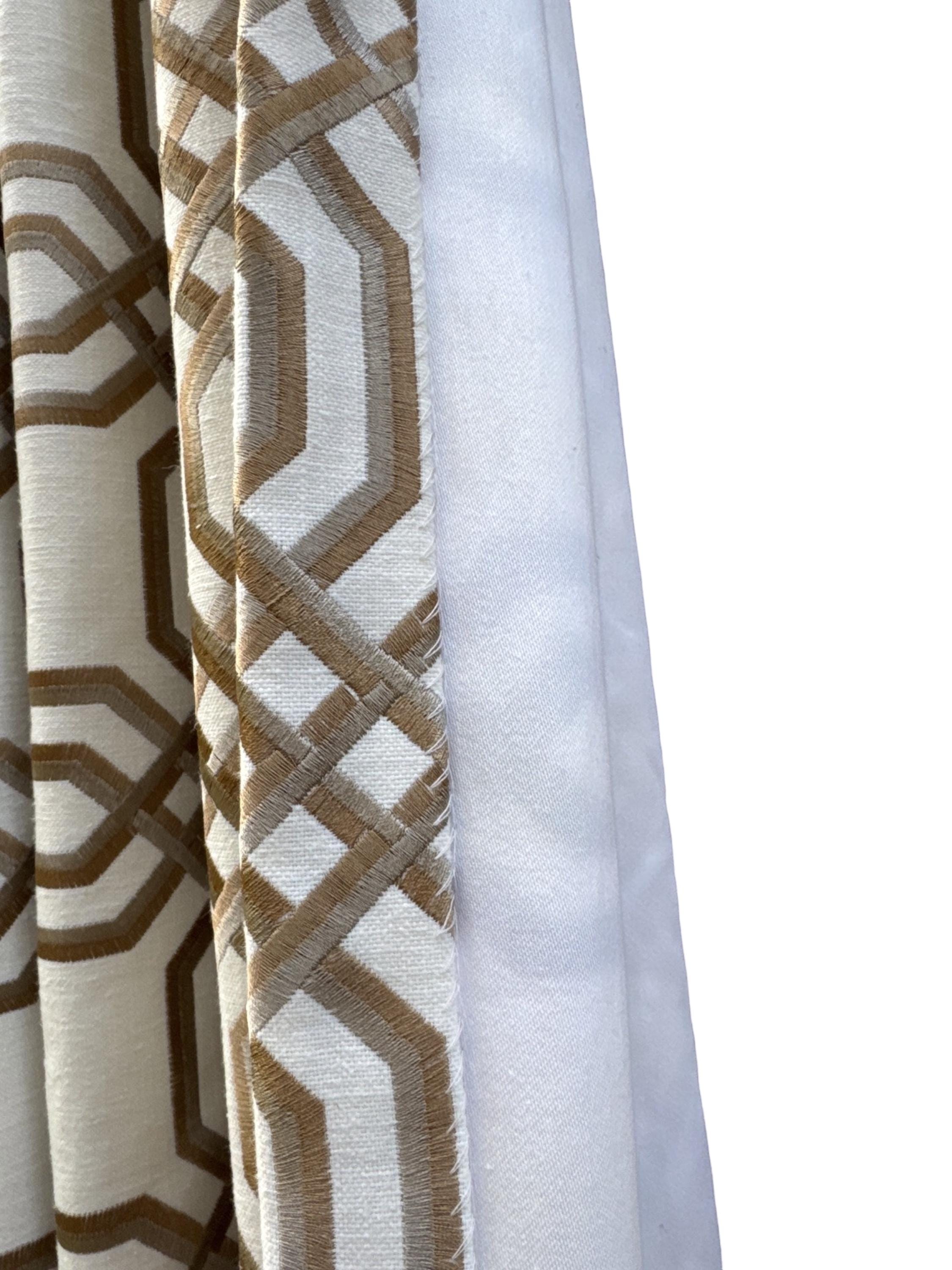 Custom Drapery Panels – Set of 4 Lined Curtains | Gold & Silver ...