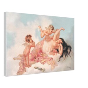 Vintage Angel Painting, Angel Portrait, Printable Art, Woman angels, Vintage art print