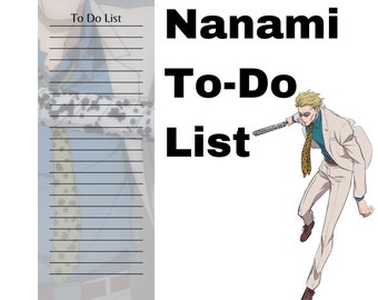 Printable Nanami Kento to-do list