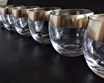 Set of 7 LARGE Mid Century Dorothy C. Thorpe Silver Band Roly Poly