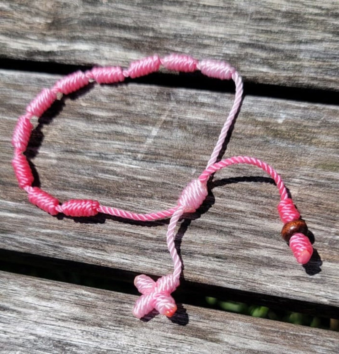 Adjustable Catholic Wrist Decennary Rosary Bracelet Handmade by the St