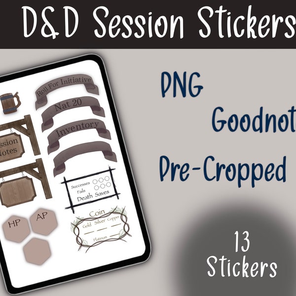 DnD Inspired Session Sticker Set