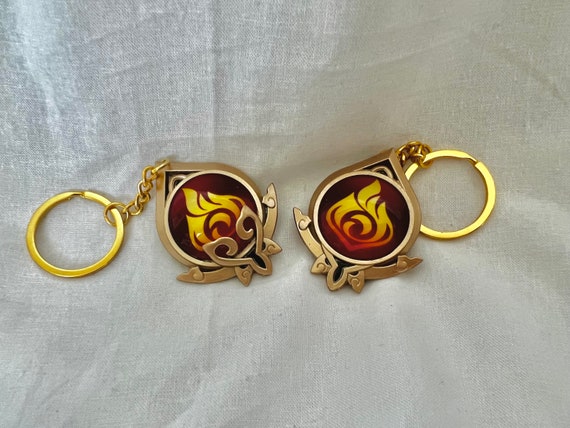 Genshin Impact Pyro Vision Keychain - Etsy