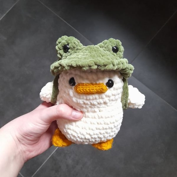 duck with frog hat downloadable pattern