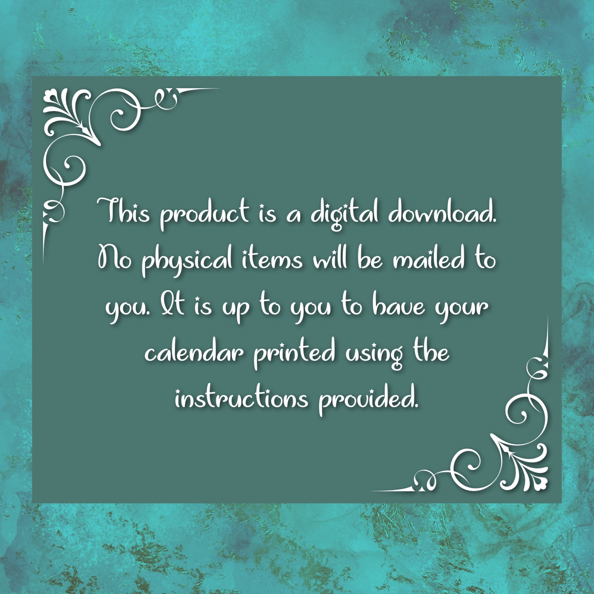 Printable inspirational teal 2024 calendar printable calendar monthly