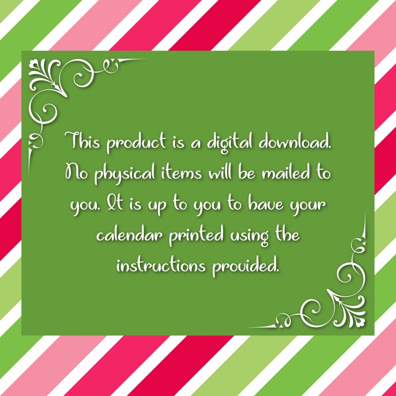 Printable Dog Quotes 2024 Calendar, Pink & Green Calendar, 2024