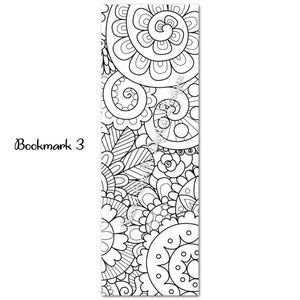 May include: Black and white bookmark with a floral design. The bookmark has a title that says "Bookmark 3".