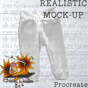 Handmade Joggers Mock Up, Digital Jogger Mock Up, kids jogger mock up, realistic jogger mock ups