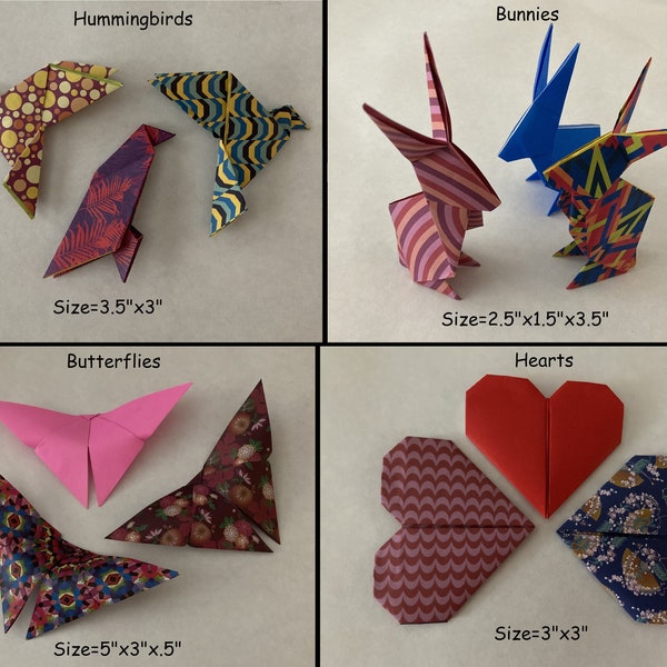 Origamies, party favors, gifts and card inserts + FREE SHIPPING