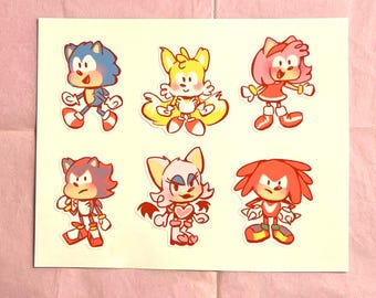 Niedliches Sonic Sticker Set