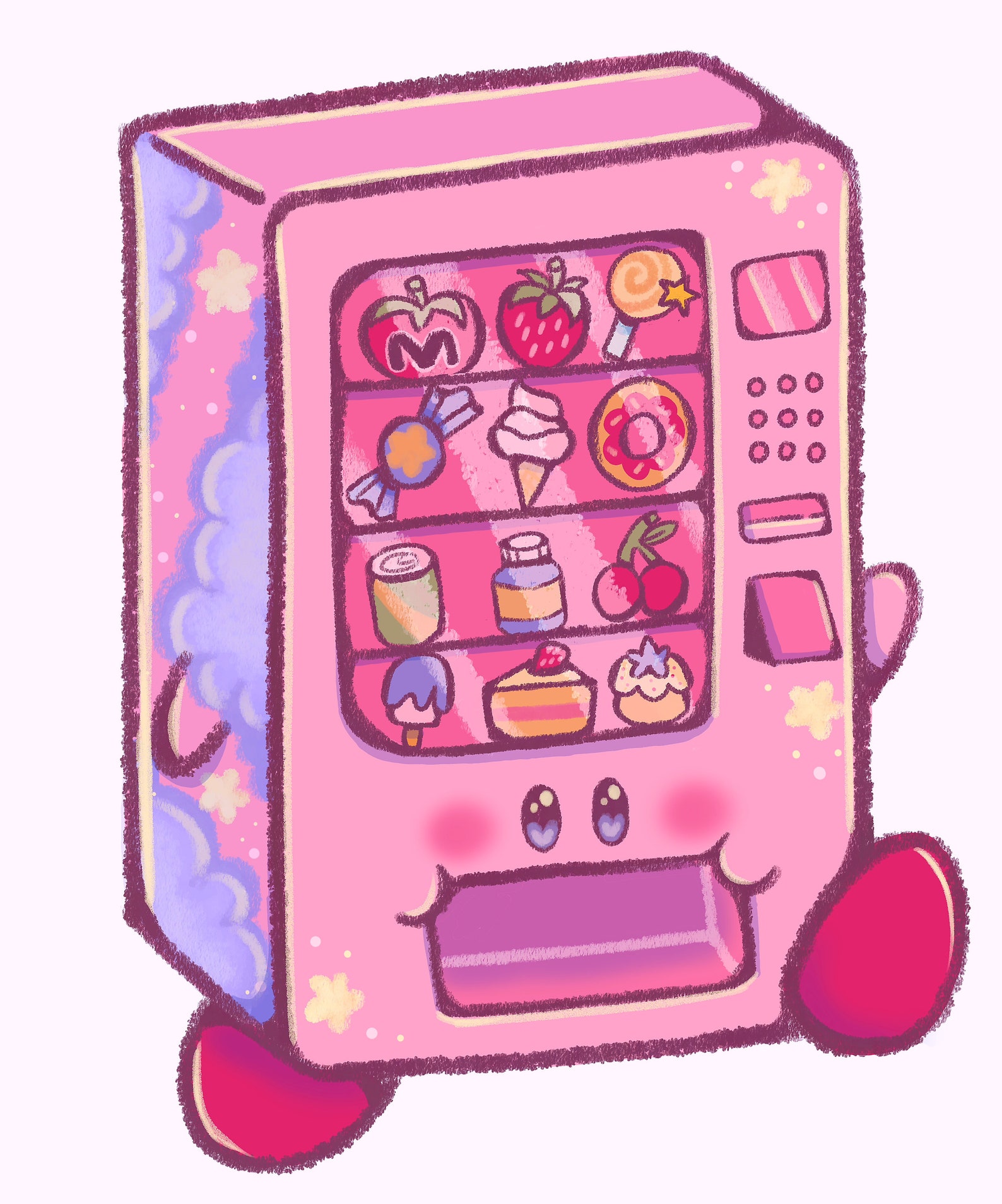 Kirby Vending Machine Sticker Etsy