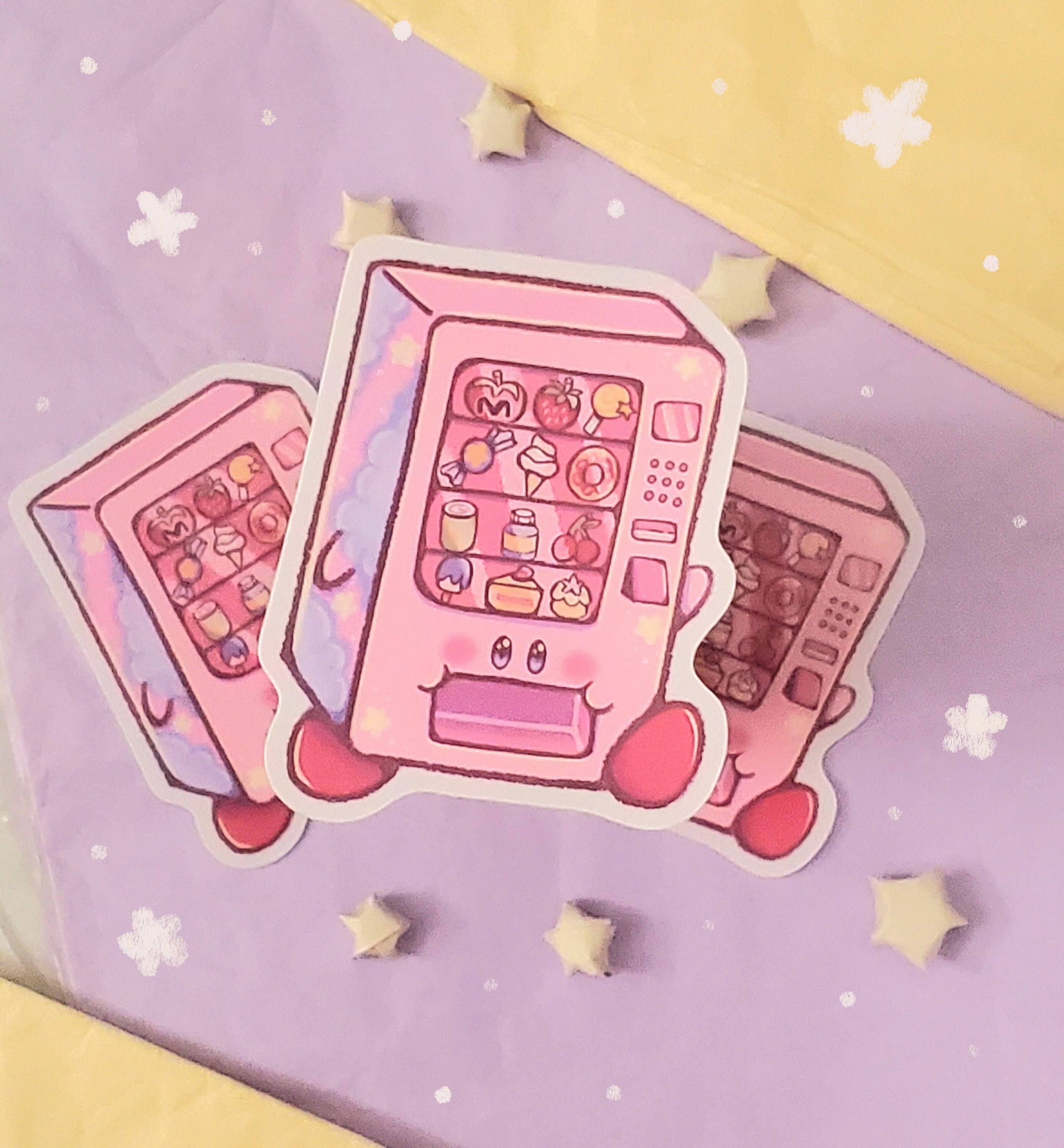 Kirby Vending Machine Sticker Etsy