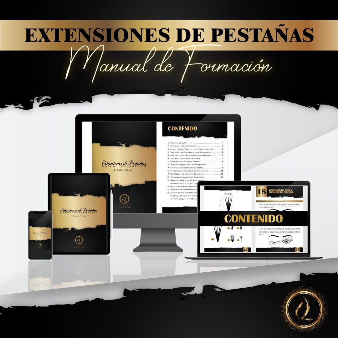 Manual De Extensiones De Pestañas 60 Pag - Etsy Australia