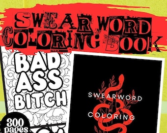 1000 page  Swear Word Coloring Book for Adults