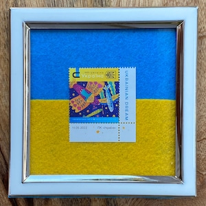 Ukraine Mriya framed authentic stamp Antonov An-225 Ukrainian Dream