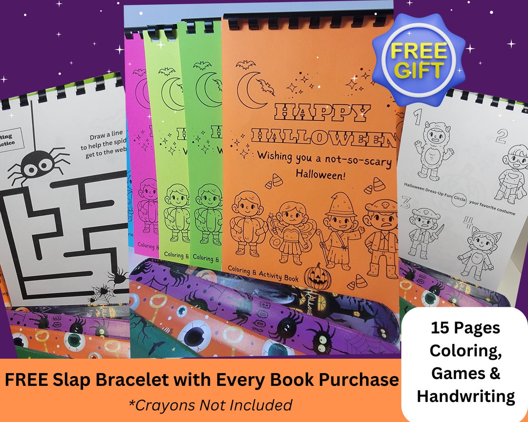 Halloween Party Favors, Coloring & Activity Books, Preschool