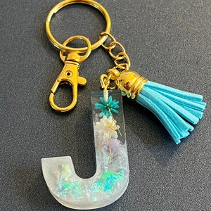 Tassel Initial Keychain