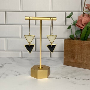 Arrow Dangle Earrings, Translucent Dangle Earrings, Triangle Earrings, Dangles, Dangle Earrings, Polymer Clay Earring, Handmade, Lightweight