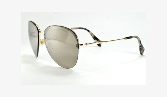 MIU MIU 53P ZVN-1C0 Pale Gold / Gold Mirror Lenses - Etsy display picture 1