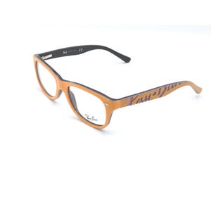 Ray-Ban RB 1541 3618 Kids&#39; Eyeglasses Polished Orange On Black Frame 48 mm + RB Case