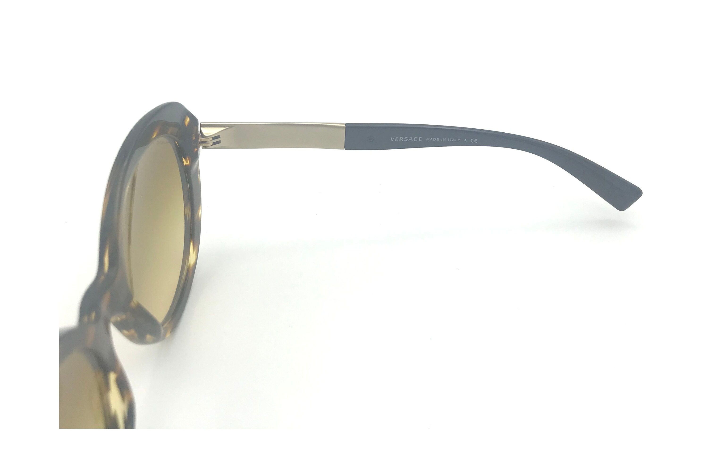 Versace 4318 5202 Stripe Havana Gold / Brown Gradient Lenses  display picture 3
