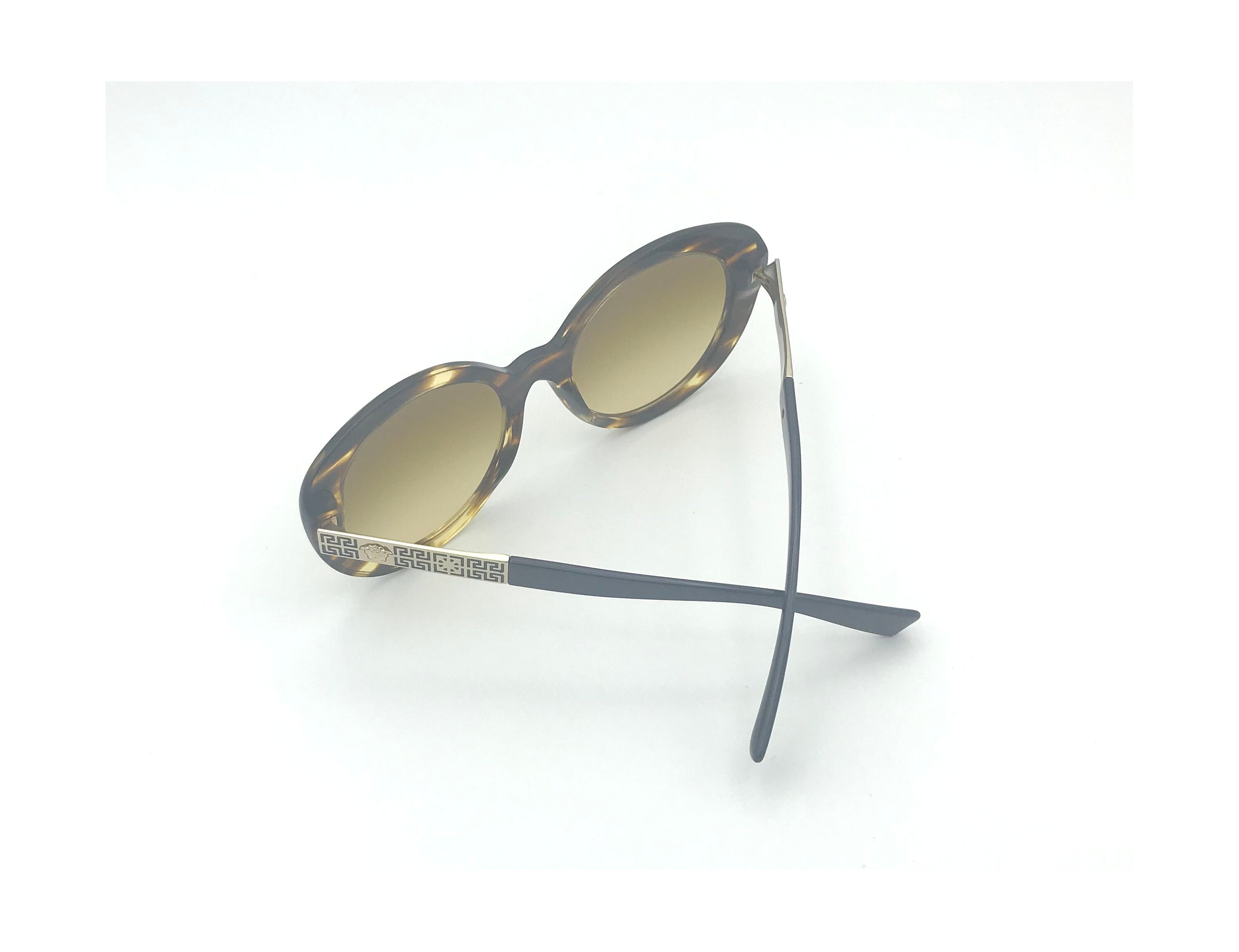 Versace 4318 5202 Stripe Havana Gradient Sunglasses, Gold/Brown Versace 4318 5202 Stripe Havana Gold / Brown Gradient Lenses  main image 3