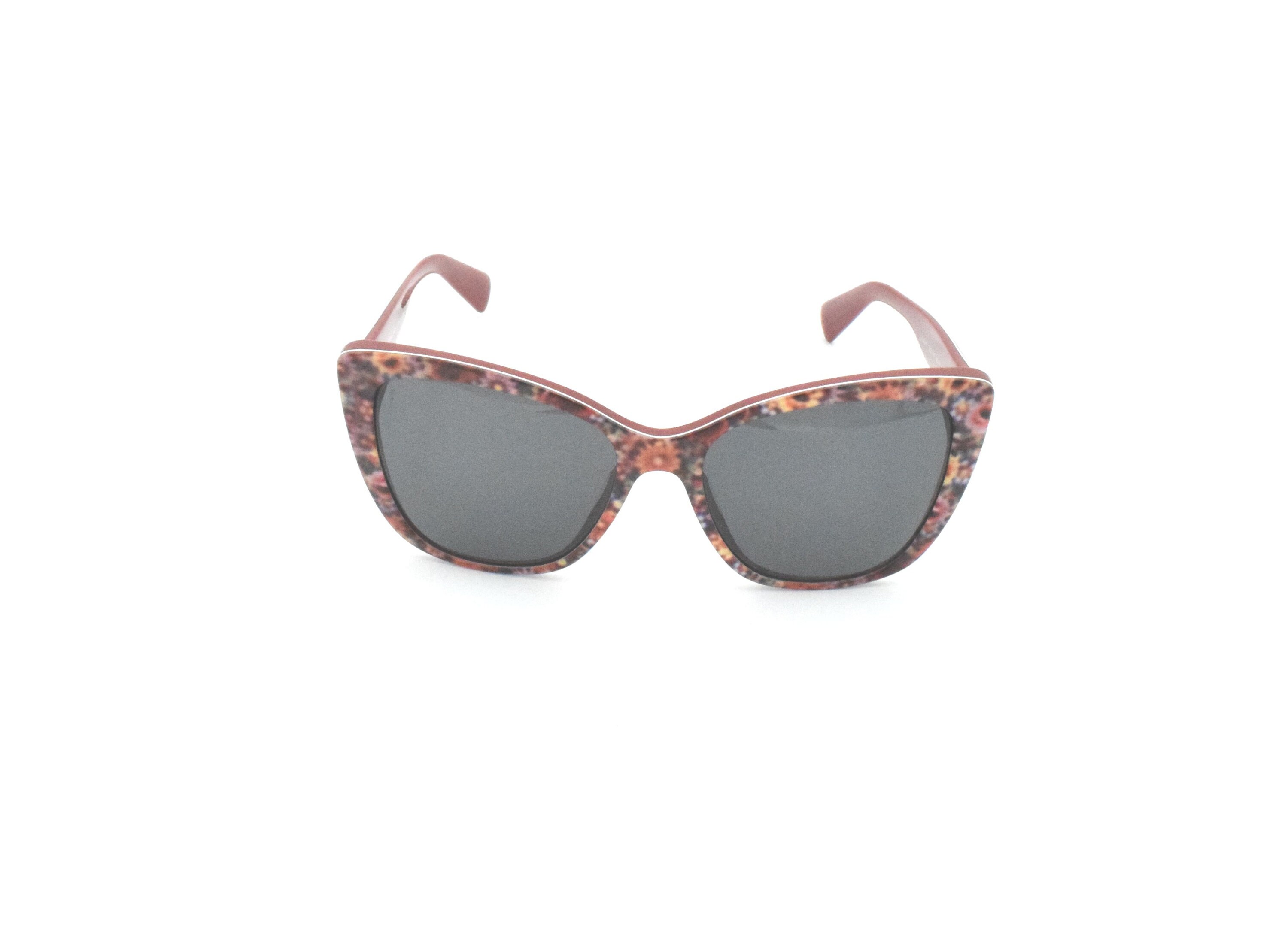 Dolce Gabbana DG 4216 2791 87 Red Floral Oversized Grey Gradient Polarized Lens Etsy Canada